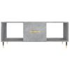 Mesa De Centro Madera Contrachapada Gris Hormigón 102x50x40 Cm Vidaxl