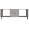 Mesa De Centro Madera Contrachapada Gris Sonoma 102x50x40 Cm Vidaxl