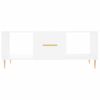 Mesa De Centro Madera Contrachapada Blanco 102x50x40 Cm Vidaxl