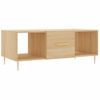 Mesa De Centro Madera Contrachapada Roble Sonoma 102x50x40 Cm Vidaxl