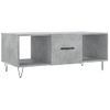 Mesa De Centro Madera Contrachapada Gris Hormigón 102x50x40 Cm Vidaxl