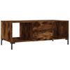 Mesa De Centro Madera Contrachapada Roble Ahumado 102x50x40 Cm Vidaxl