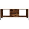 Mesa De Centro Madera Contrachapada Roble Ahumado 102x50x40 Cm Vidaxl