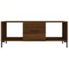 Mesa De Centro Madera Contrachapada Roble Marrón 102x50x40 Cm Vidaxl