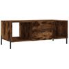 Mesa De Centro Madera Contrachapada Roble Ahumado 102x50x40 Cm Vidaxl