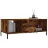 Mesa De Centro Madera Contrachapada Roble Ahumado 102x50x40 Cm Vidaxl