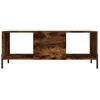 Mesa De Centro Madera Contrachapada Roble Ahumado 102x50x40 Cm Vidaxl