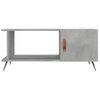 Mesa De Centro Madera Contrachapada Gris Hormigón 90x50x40 Cm Vidaxl