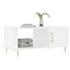 Mesa De Centro Madera Contrachapada Blanco 90x50x40 Cm Vidaxl