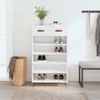 Mueble Zapatero Madera Contrachapada Blanco Brillo 60x35x105 Cm Vidaxl