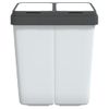 Cubo De Basura Doble Blanco 2x25 L Vidaxl