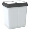 Cubo De Basura Doble Blanco 2x25 L Vidaxl