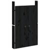 Puertas Para Cocina Exterior Madera Maciza Pino Negro 50x9x82cm Vidaxl