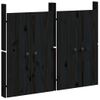 Puertas De Cocina Exterior 2 Uds Madera Pino Negro 50x9x82 Cm Vidaxl