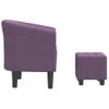 Sillón Con Taburete Tela Morado Vidaxl