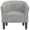 Sillón De Terciopelo Gris Claro Vidaxl