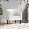 Sillón Cuero Sintético Blanco Vidaxl