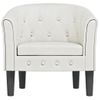 Sillón Cuero Sintético Blanco Vidaxl