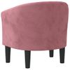 Sillón De Terciopelo Rosa Vidaxl