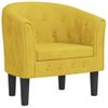 Sillón De Terciopelo Amarillo Vidaxl