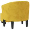 Sillón Con Taburete Terciopelo Amarillo Vidaxl