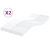 Colchones De Espuma 2 Uds 7 Zonas Dureza 20ild Blanco 80x200 Cm Vidaxl