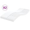 Colchones De Espuma 2 Uds 7 Zonas Dureza 20ild Blanco 90x190 Cm Vidaxl