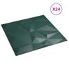 Paneles De Pared 24 Uds Xps Diamante Verde 50x50 Cm 6 M² Vidaxl