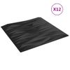 Paneles De Pared 12 Uds Xps Piedra Negro 50x50 Cm 3 M² Vidaxl