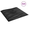 Paneles De Pared 24 Uds Xps Piedra Negro 50x50 Cm 6 M² Vidaxl