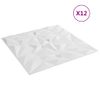 Paneles De Pared 12 Uds Xps Amatista Blanco 50x50 Cm 3 M² Vidaxl