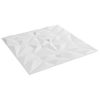 Paneles De Pared 12 Uds Xps Amatista Blanco 50x50 Cm 3 M² Vidaxl