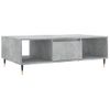 Mesa De Centro Madera De Ingeniería Gris Hormigón 104x60x35 Cm Vidaxl