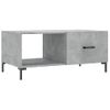 Mesa De Centro Madera Contrachapada Gris Hormigón 90x50x40 Cm Vidaxl