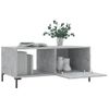 Mesa De Centro Madera Contrachapada Gris Hormigón 90x50x40 Cm Vidaxl