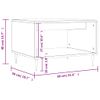 Mesa De Centro Madera De Ingeniería Roble Sonoma 60x50x40 Cm Vidaxl