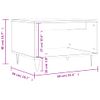 Mesa De Centro Madera De Ingeniería Blanca 60x50x40 Cm Vidaxl