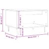 Mesa De Centro Madera De Ingeniería Marrón Roble 60x50x40 Cm Vidaxl