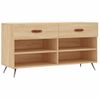 Banco Zapatero Madera De Ingeniería Roble Sonoma 102x35x55 Cm Vidaxl