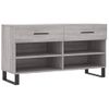 Banco Zapatero Madera De Ingeniería Gris Sonoma 102x35x55 Cm Vidaxl