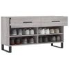 Banco Zapatero Madera De Ingeniería Gris Sonoma 102x35x55 Cm Vidaxl