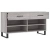 Banco Zapatero Madera De Ingeniería Gris Sonoma 102x35x55 Cm Vidaxl