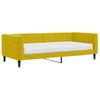 Sofá Cama Con Colchón Terciopelo Amarillo 90x200 Cm Vidaxl