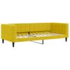 Sofá Cama Con Colchón Terciopelo Amarillo 90x200 Cm Vidaxl