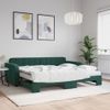 Sofá Cama Nido Con Colchón Terciopelo Verde Oscuro 90x200 Cm Vidaxl