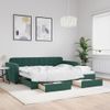 Sofá Cama Nido Con Cajones Terciopelo Verde Oscuro 90x200 Cm Vidaxl