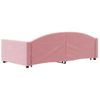 Sofá Cama Nido Con Cajones Terciopelo Rosa 90x200 Cm Vidaxl