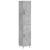 Aparador De Madera Contrachapada Gris Hormigón 34,5x34x180 Cm Vidaxl