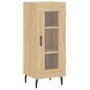 Aparador De Madera Contrachapada Roble Sonoma 34,5x34x180 Cm Vidaxl