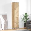 Aparador De Madera Contrachapada Roble Sonoma 34,5x34x180 Cm Vidaxl